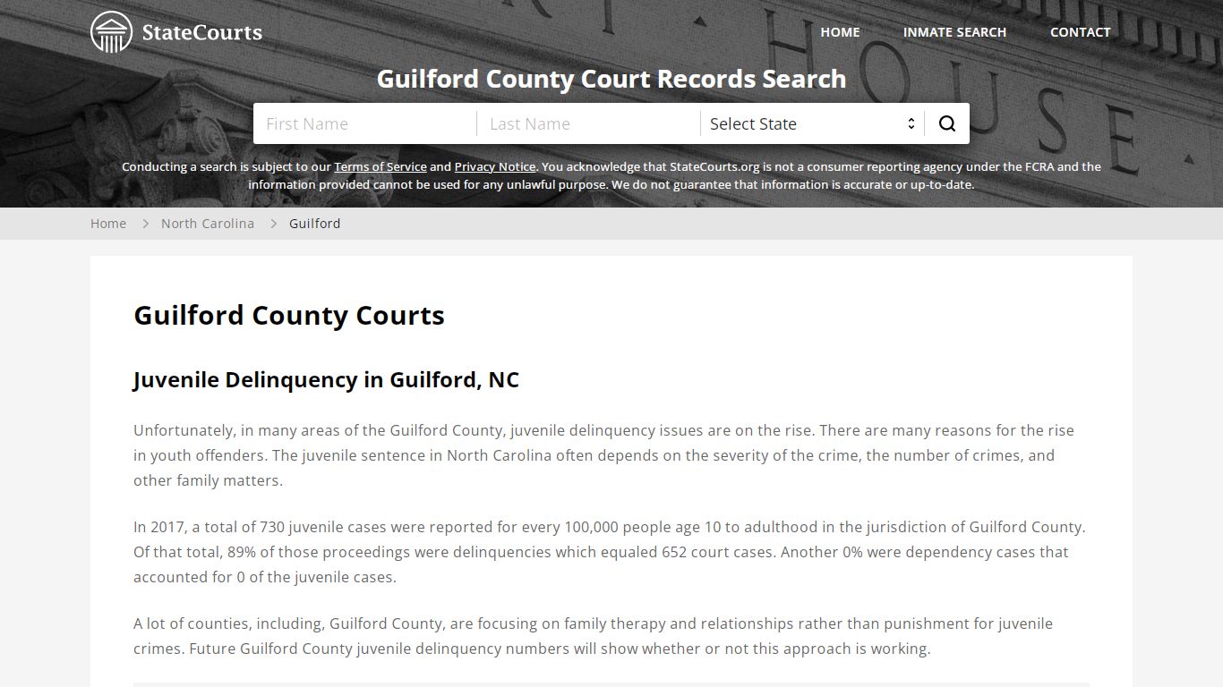 Guilford County, NC Courts - Records & Cases - StateCourts